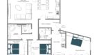 Zermatt Apartment Kern Peak Floorplan